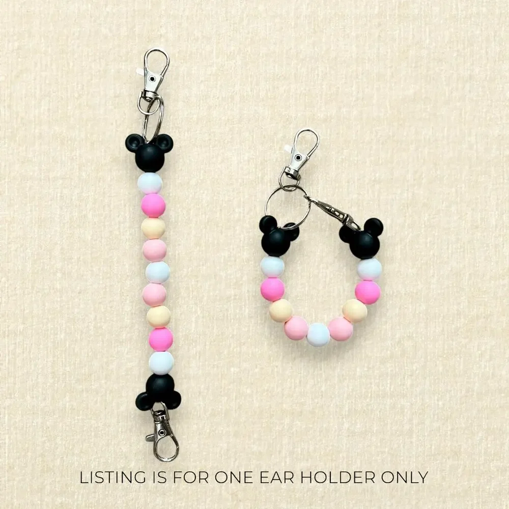 Blush Pink Mouse Ears Holder | Disney-Inspired Minnie Ear Holder | Park Bag Clip
